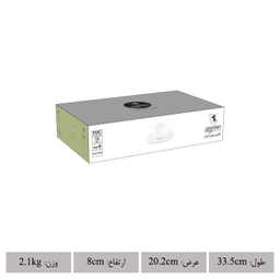 ست فنجان و نعلبکی 12 پارچه چینی زرین ایران مدل کواترو وگاس اوریت درجه عالی