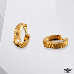 گوشواره طلا 18 عیار زنانه اپال گلد مدل حلقه ای تراش امگا کد SH0310
