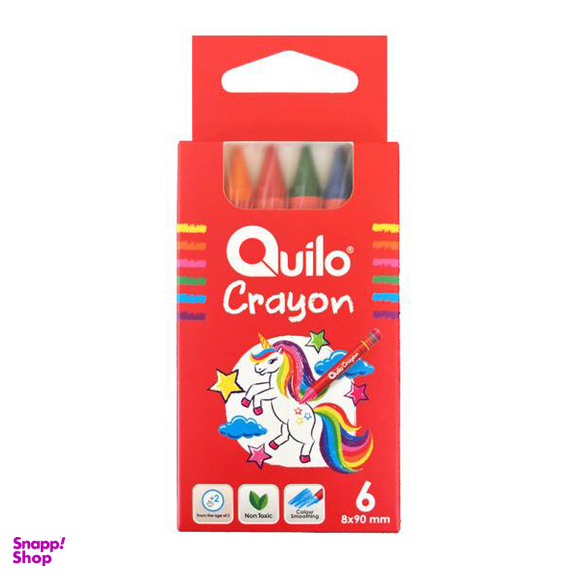 مداد شمعی کوییلو طرح اسب شاخدار کد Q-644535-Unicorn بسته 6 عددی