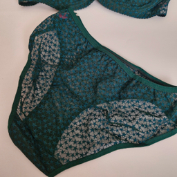 ست شورت و سوتین زنانه ژوبین طرح ستاره کد 02 رنگ سبز تیره