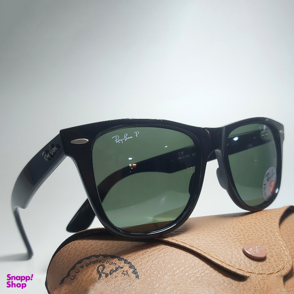 عینک آفتابی پلاریزه ری بن مدل Wayfarer کد 2140 رنگ مشکی سایز بزرگ