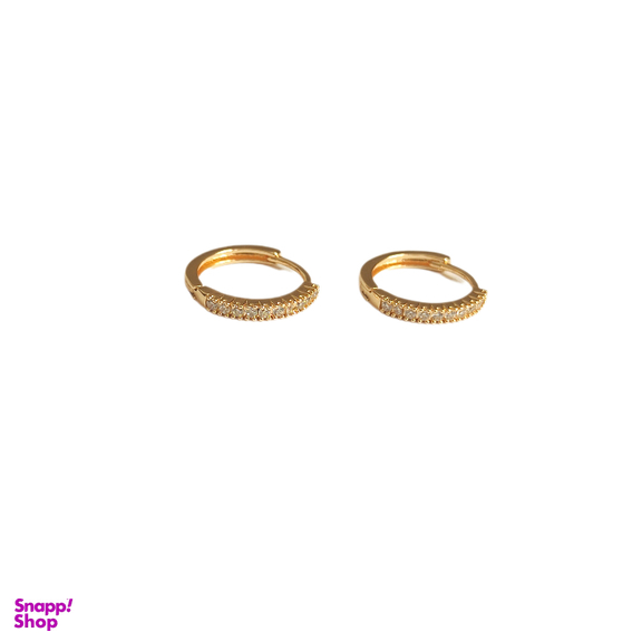 گوشواره زنانه مدل حلقه ای نگین دار کد H420