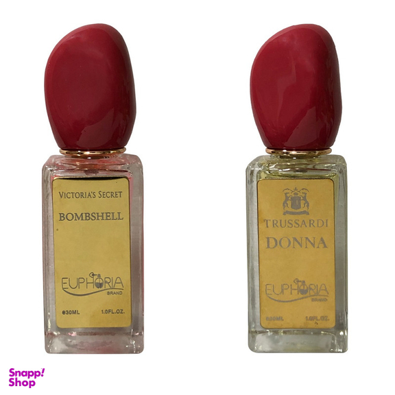 ادوپرفیوم زنانه ایفوریا مدل ویکتوریا سکرت بامب شل حجم 30 میلی لیتر به همراه ادوپرفیوم زنانه ایفوریا مدل دونا حجم 30 میلی لیتر