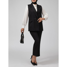 جلیقه رسمی زنانه برنس مدل نوژه رنگ مشکی