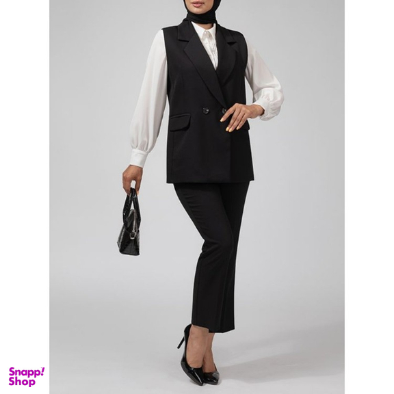 جلیقه رسمی زنانه برنس مدل نوژه رنگ مشکی