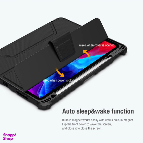 کیف کلاسوری نیلکین مدل Camshield Bumper مناسب برای تبلت اپل iPad Air 11 2024 / Air 10.9 2022 / Air 4 / Air 5 / Air 6 / Air 2020 / Ipad Pro 11 2020 / 2021 / 2022