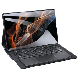 کیف کلاسوری کیبورددار تبلت دوکس دوکیس مدل Tri-Fold مناسب سامسونگ Galaxy Tab S8 Ultra X900 / X906