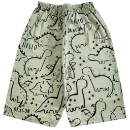 ست تیشرت و شلوارک نوزادی مدل دایناسور کد 3961 رنگ سبز