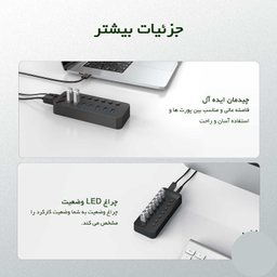 هاب 7 پورت USB3.0 اوریکو مدل CT2U3-7AB