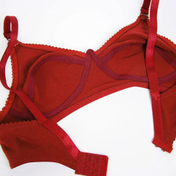 سوتین زنانه مدل ساده LV رنگ قرمز