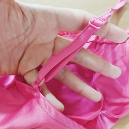 لباس خواب زنانه اسمارا مدل ساتن ابریشم کد 375 رنگ صورتی