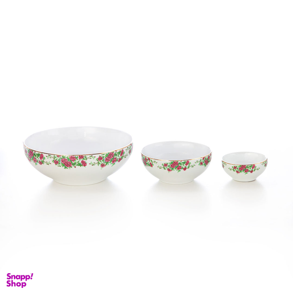 سرويس پیاله 13 پارچه چینی زرین ایران مدل بیدگل درجه عالی