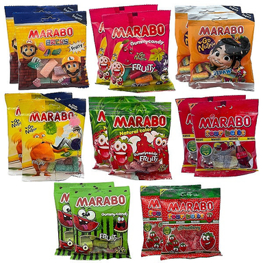 پاستیل میکس مارابو وزن 50 گرم بسته 16 عددی