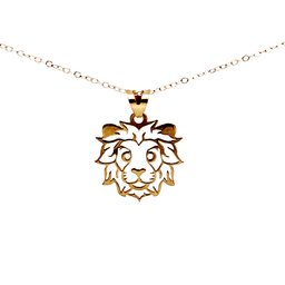 پلاک گردنبند طلا 18 عیار پسرانه طرح شیر