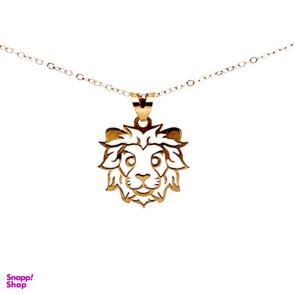 پلاک گردنبند طلا 18 عیار پسرانه طرح شیر