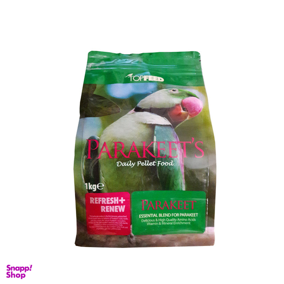 غذای خشک پرنده تاپ فید مدل پاراکیت ها و طوطی سبز وزن 1 کیلوگرم