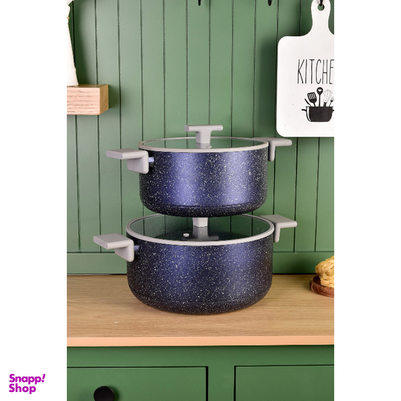 سرویس قابلمه و تابه گرانیتی 9 پارچه پرارین مدل ESTIMA کد 4325