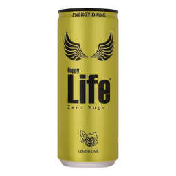 نوشیدنی انرژی زا بدون قند با طعم لیمو هپی لایف حجم 250 میلی لیتر