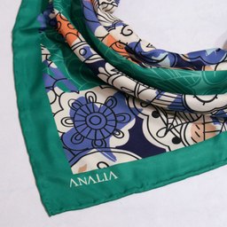 روسری زنانه آنالیا مدل ابریشم مزونی کد 9071