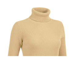 بلوز یقه اسکی زنانه طرح کبریتی کد 68 رنگ نخودی