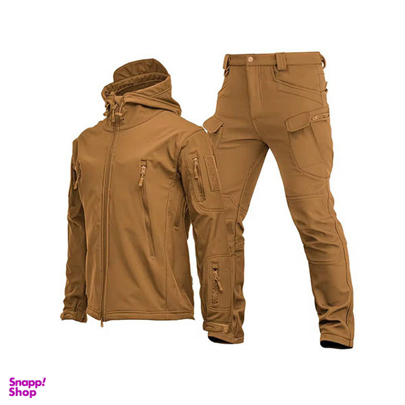 ست کاپشن و شلوار 5.11 مدل تاکتیکال رنگ کرم