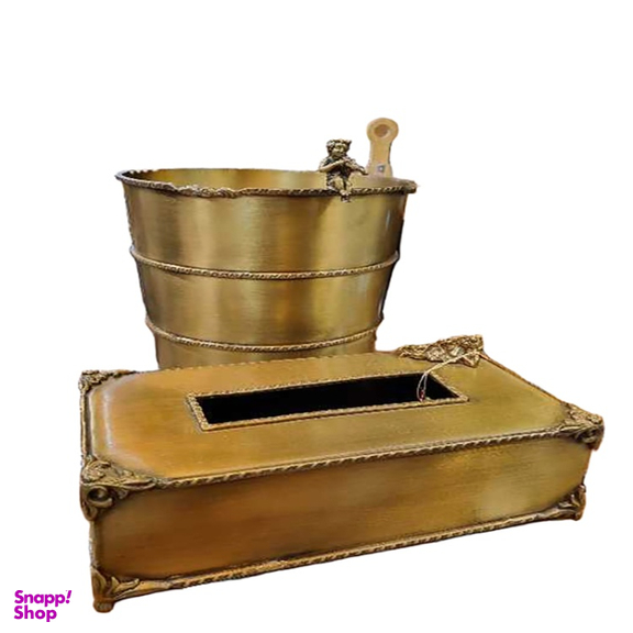 سطل و کاور دستمال گلد کیش مدل فرشته