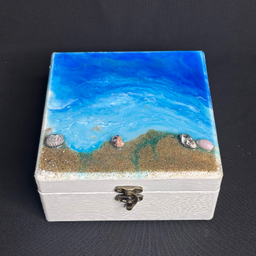 جعبه رزینی پیک آرت طرح دریا