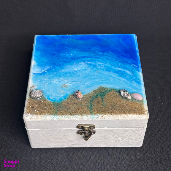 جعبه رزینی پیک آرت طرح دریا