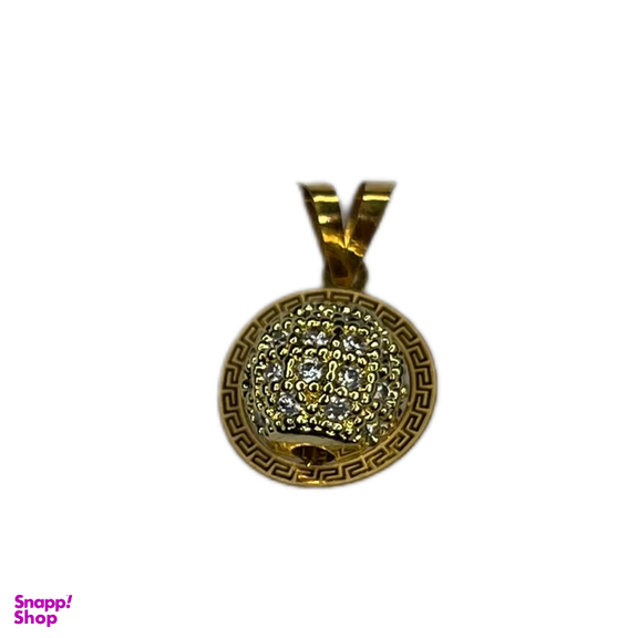 پلاک گردنبند طلا 18 عیار زنانه مدل گوی سه بعدی طلایی ورساچه کد 07