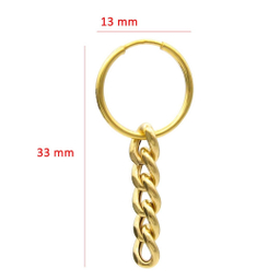 گوشواره طلا 18 عیار زنانه دلوکس مدل کارتیه حلقه ای کد D 25