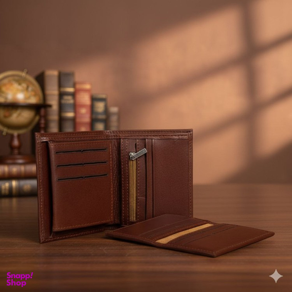 کیف پول چرم طبیعی مدل احسان