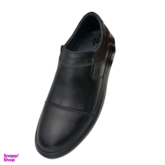 کفش طبی مردانه چرم ریباری مدل G11 رنگ مشکی