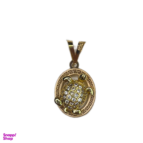 پلاک گردنبند طلا 18 عیار زنانه طرح لاکپشت ورساچه کد 40