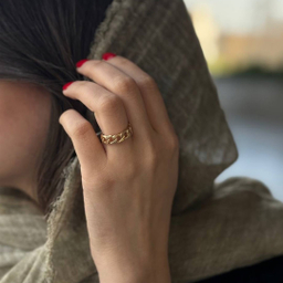 انگشتر طلا 18 عیار زنانه میو گلد مدل کارتیه کد R224 سایز 56