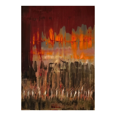 تابلو نقاشی شعله های زمین کد A020823