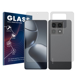 محافظ صفحه نمایش شفاف گلس مدل Resistant مناسب گوشی موبایل شیائومی 14T به همراه محافظ پشت گوشی