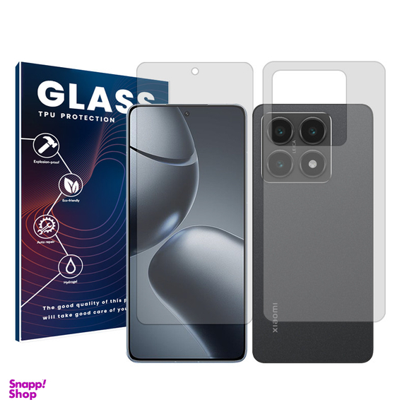 محافظ صفحه نمایش شفاف گلس مدل Resistant مناسب گوشی موبایل شیائومی 14T به همراه محافظ پشت گوشی