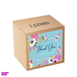 ماگ لاژید مدل اسم آذین طرح دوستت دارم به همراه زیرلیوانی