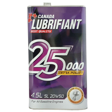 روغن موتور خودرو کانادا لوبریفنت مدل 25000 SL 20W-50 حجم 4500 میلی لیتر