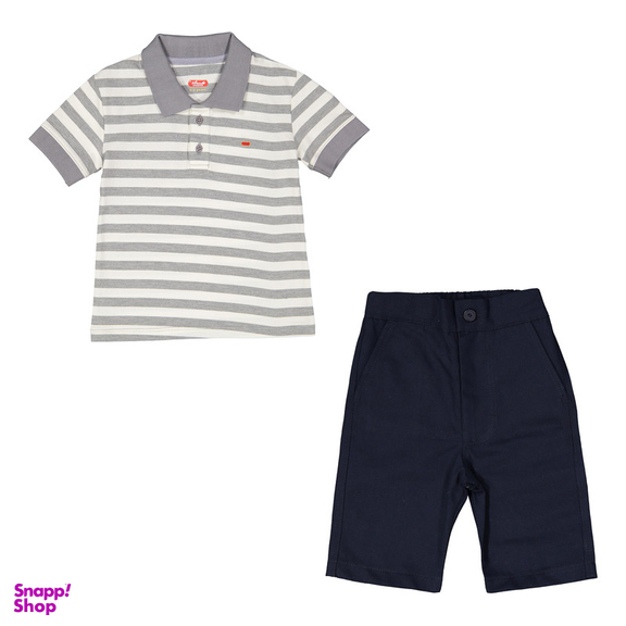 ست پولوشرت و شلوارک پسرانه مادر مدل مایکل کد 28 رنگ شیری