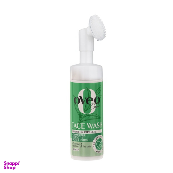 فوم شستشو صورت براش دار اوک شاین مدل درخت چای حجم 150 میلی لیتر