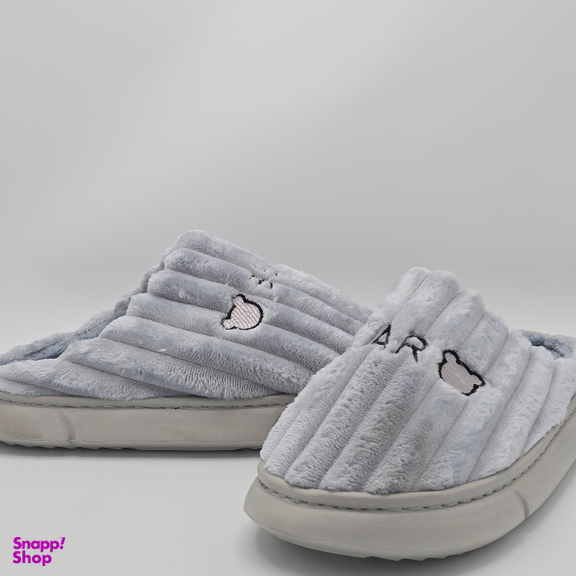 دمپایی حوله ای کد 6788 رنگ خاکستری روشن