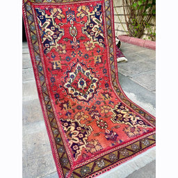 کلاژ فرش دستبافت مدل بختیاری طرح وینتیج