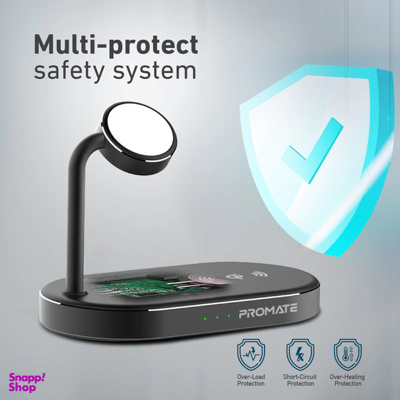 شارژر بی سیم پرومیت مدل Wavepower.EU-BK