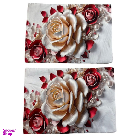 روبالشی طرح گل کد 318 مجموعه 2 عددی