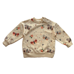 ست بلوز و شلوار و هدبند دخترانه مدل گل و پروانه رنگ صورتی