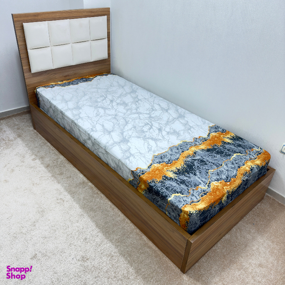 ملحفه ناتوسا کشدار طرح آتشفشان یک نفره سایز 90×200 سانتی متر