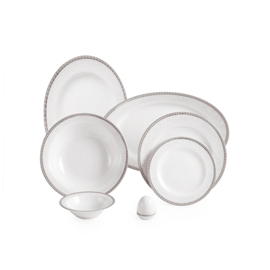 سرویس 28 پارچه چینی زرین مدل ریواپلاتینی