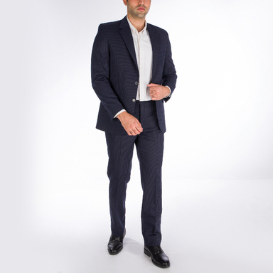 ست کت و شلوار دیپلمات آیکت کد 45.55 رنگ سرمه ای