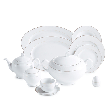 سرویس 102 پارچه چینی زرین قالب مدل سپید صدف